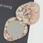 Wholesale Wholesale Customized Acetate Cute Leaf Strawberry-Shape Small Portable Mini Pocket Mirror With Handheld Mirror