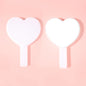 Zonyin Heart Shape Hand Cosmetic Mirror Custom logo Plastic Portable Handheld Makeup Mirror Promotional Business Gift