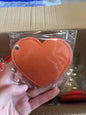 Zonyin Cute Red Heart Pu Leather HD Glass Pocket Makeup Mirror Custom Logo Portable Travel Mini Cosmetic Mirrors for Women Girls