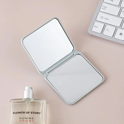 Zonyin Custom Logo Double Sided Square Small Mirror Portable Folding Travel Compact Makeup Pocket Mirror for Girl Women Gifts