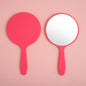 Zonyin Mini Handheld Custom logo Cosmetic Mirror Portable Plastic Pocket Round Hand Personalized Makeup Mirror for Travel Use