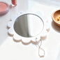 Zonyin Wholesale Custom Logo Small Cute Flower Shape Pocket Mirror Plastic Sunflower Hand Compact Makeup Mirror for Bag Travel