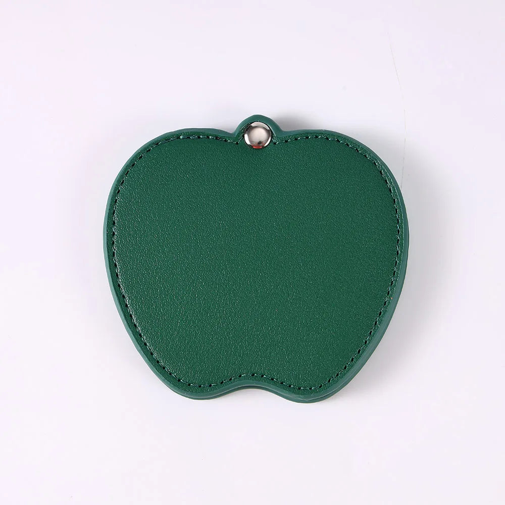 Zonyin Wholesale Gold Silver Apple Designed Travel Makeup Mirror Custom Logo Portable Small Pocket Mirrors for Christmas Gifts