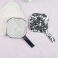 Zonyin Wholesale New Design Diamond Shape Makeup Mirror Plastic pink Electroplated Ripple Handheld Travel Mirror for Girls Women
