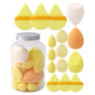 15-piece Mini Triangle Finger Makeup Puff Flocking Air Cushion Makeup Sponge Set Combination Beauty Soft Feature Blending Makeup