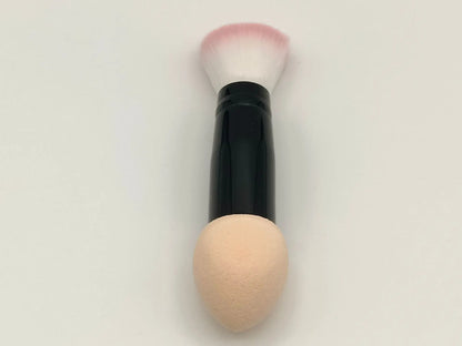 Zonyin Multi-Colored Cheap Portable Small Mini Double Headed Makeup Sponge and Powder Brush for Face