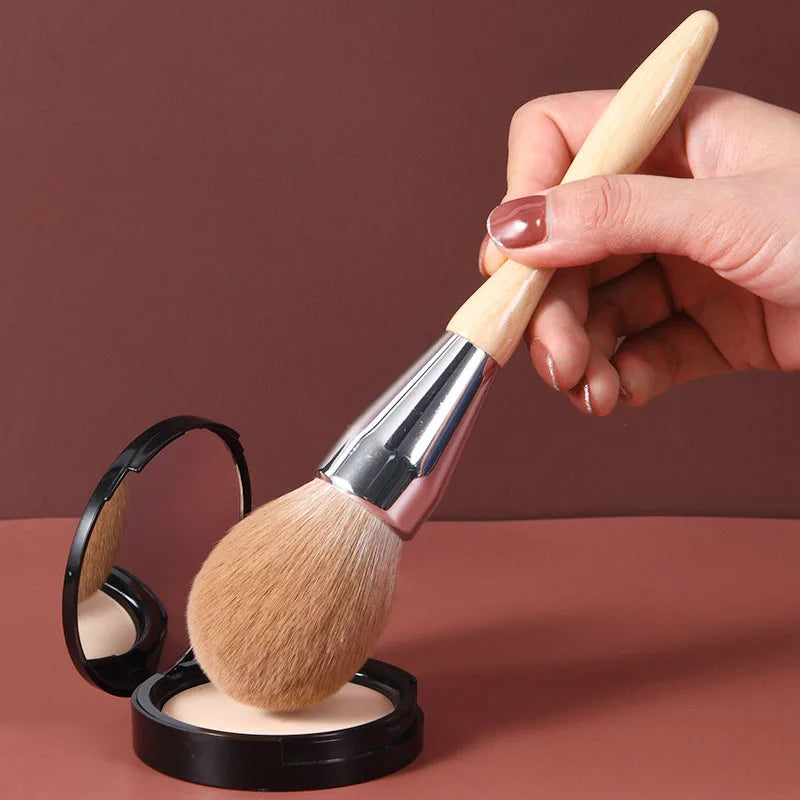 Zonyin Luxury Premium Professional Wood Powder Brush Big Loose Vegan Makeup Blusher Brush