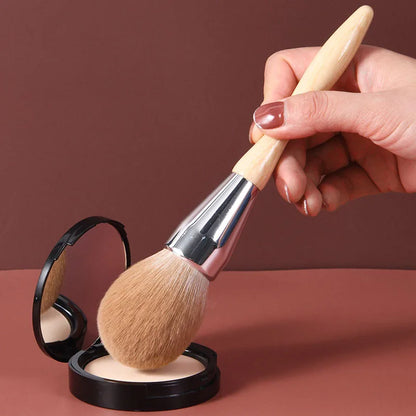 Zonyin Luxury Premium Professional Wood Powder Brush Big Loose Vegan Makeup Blusher Brush