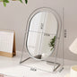 Zonyin Desktop Oval Rotating 360 Makeup Mirror Ins Style Dressing Table Mirror High Aesthetic Bedroom Vanity Mirror