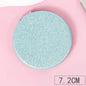Zonyin Cute Portable Round PU Leather Folding Mirror Shiny Heart Shape 2X Double Sided Pu Pocket Makeup Mirror with Custom Logo