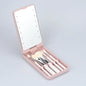 Zonyin Wholesale New Design Plastic LED Portable Pocket Makeup Mirror Custom Logo Cosmetic Brush Set With Popular Discount