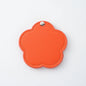 Zonyin New Arrival Flower Design White Pu Leather Makeup Mirror Customized Logo Portable Travel Pu Pocket Mirror for Women Girls