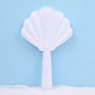 Zonyin Custom Logo Shell Shaped ABS Plastic Cosmetic Mirror Portable Single-Sided Mini Handheld Hand Makeup Mirror for Beauty