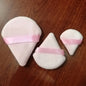 Zonyin New Arrival 3 Packs Mini Large Cute Triangle Powder Puff Super Soft Small Big Velvet Finger Powder Puff for Face