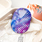Zonyin Portable Oval Marble Makeup Mirror with Comb Foldable Rotating Cosmetic Pocket Mirror Hairbrush Combo Travel Mini Purse