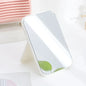Zonyin Abs Plastic Desktop Rotatable Foldable Cosmetic Mirror Square HD Glass Princess Tabletop Makeup Mirror With Hanging Hole