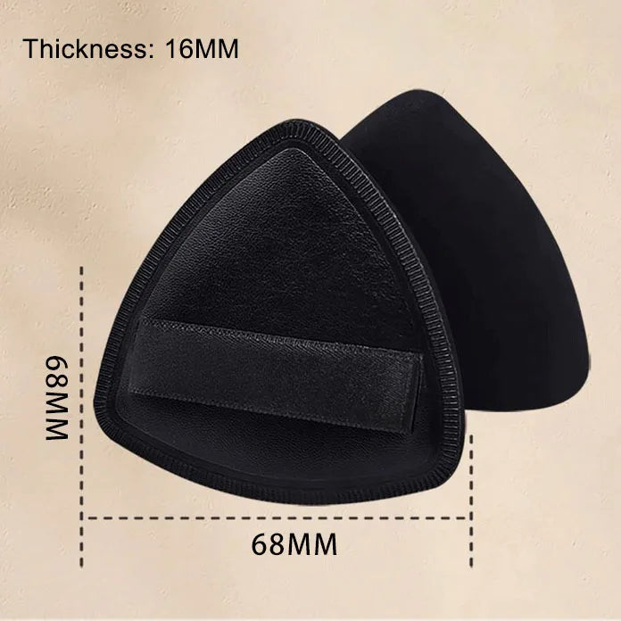Zonyin Custom Makeup Sponge Puff Super Soft Pu Leather Cosmetic Puff Sponge Black Color Foundation Powder Makeup Puff With Box