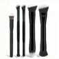 Zonyin Double Ended Synthetic Hair Wood Handle Custom logo Foundation Blush Brush Private Label Foundation Cosmetic Makeup Brush