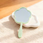 Zonyin New Arrival Flower Shape Handheld Single-Sided Makeup Mirror Plastic Travel Mirror Print Custom for Promotional