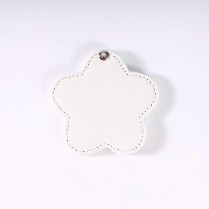 Zonyin Portable Gold Shiny Star-Shaped Compact Mirror Custom Silver Pu Leather Small Travel Cosmetic Mirrors with Private Logo