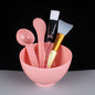 Zonyin Wholesale Silicone Mask Brush Makeup Tools Facial Mask Bowl Stick Spatula Spoon Brush Set for Beauty Salon 5 in 1