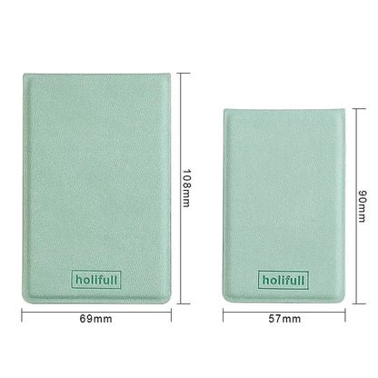 Zonyin High Quality Folding Rectangle Pu Leather Standing Makeup Mirror Embossed Logo Portable Desktop Pocket Mirror for Travel