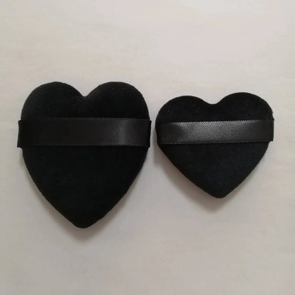 Zonyin Cute Heart Shaped Velvet Powder Puff Soft Love Design Velour Makeup Sponge Puff Cosmetic Powder Puff for Girls