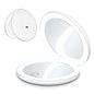 Zonyin Portable Folding Mini LED Light Makeup Mirror Magnifying Rechargeable Double Small Pocket Compact Travel Mirror for Girls