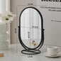 Zonyin Desktop Oval Rotating 360 Makeup Mirror Ins Style Dressing Table Mirror High Aesthetic Bedroom Vanity Mirror