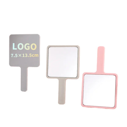 Zonyin Custom logo Square Small Hand Held Cosmetic Mirror Hot Selling Portable Handheld Makeup Mirror for Travel with OEM/ODM