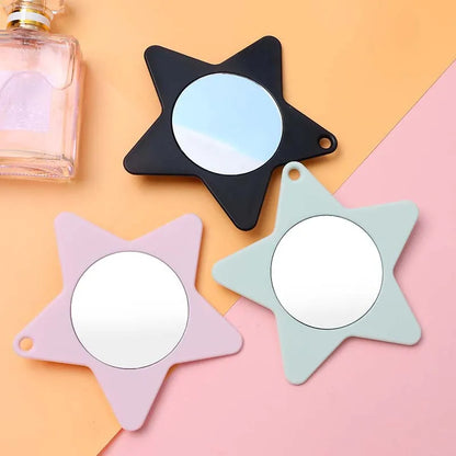 Zonyin Star Shape Mini Handheld Small Vanity Mirror Personalized Logo Wholesale Makeup Cosmetic Mirror Promotion
