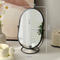 Zonyin Desktop Oval Rotating 360 Makeup Mirror Ins Style Dressing Table Mirror High Aesthetic Bedroom Vanity Mirror