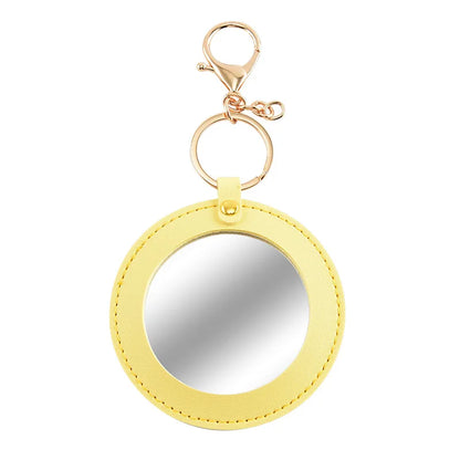 Zonyin 2025 New High Quality Custom Pocket Mirror Compact PU Promotional Mirror Small Portable Lighted Cosmetic Mirror Hot Sell