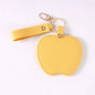 Zonyin Unique Christmas Gifts Red Apple-Shaped Pocket Mirror Foldable Pink Pu Leather Small Makeup Keychain Mirror for Women