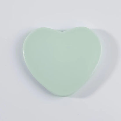Zonyin Best Seller Personalized Heart-Shaped Compact Pocket Makeup Mirror Foldable Magnifying Travel Mirror ABS Plastic Gift