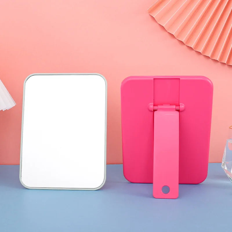 Zonyin Multifunction Pocket Foldable Handheld Cosmetic Mirror Custom Logo Compact Tabletop Folding Makeup Mirror for Travel