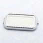Zonyin Custom Logo Double-Side Foldable Metal Makeup Mirror Square Folding Mini Magnifying Travel Pocket Mirror with Promotion