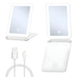 Zonyin Customized Logo Touch Screen Rechargeable Portable Make up Cosmetic Vanity With Led Light Folding Makeup Travel Mirror