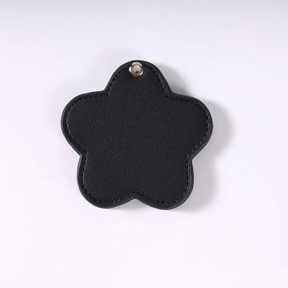 Zonyin Portable Gold Shiny Star-Shaped Compact Mirror Custom Silver Pu Leather Small Travel Cosmetic Mirrors with Private Logo
