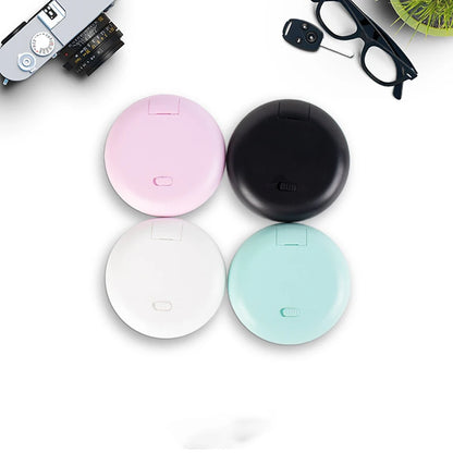Zonyin Handed Mirror Personalized Single Side Pocket Makeup Mirror with LED Light ABS Plastic Design Compact Customized Logo