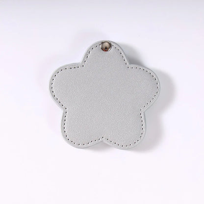 Zonyin Portable Gold Shiny Star-Shaped Compact Mirror Custom Silver Pu Leather Small Travel Cosmetic Mirrors with Private Logo