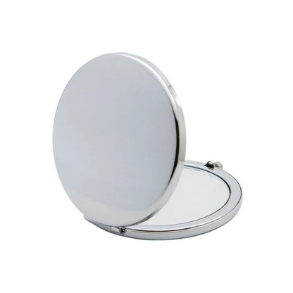 Zonyin Custom Logo Round Double-Sided 1x/2x Magnifying Compact Mirror DIY Gift Foldable Makeup Pocket Mirror With Metal