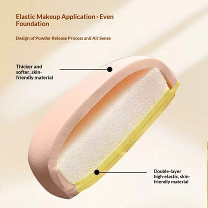 Professional Foundation Sponge Air Cushion Puff Makeup Puff with Drop Pattern Washable Non-Latex for Foundation and Powder