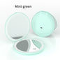 Zonyin Round Magnifying Led Portable Touch Screen Makeup Mirror Vanity Mirror With Light Compact Pocket Travel Mirror With Logo