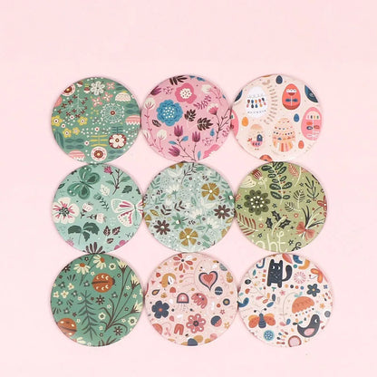 Custom Personalized Silver Finish Foldable Small Gift Tin Mini Portable Makeup Mirror Girls Cosmetic Souvenir Travel Pocket