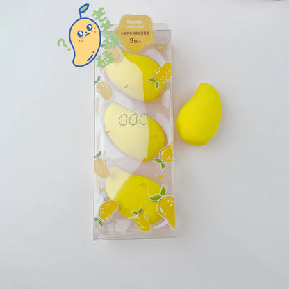 Zonyin Hot Sales 3 Packs Fruit Makeup Sponge Set Soft Latex Free Beauty Sponge Blender Face Cosmetic Sponge for Make up