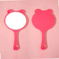 Zonyin Wholesale Cute Bear Shape Portable Handheld Makeup Mirror Salon Lash Mirror pink Hand Held Cosmetic Mirror for Girls