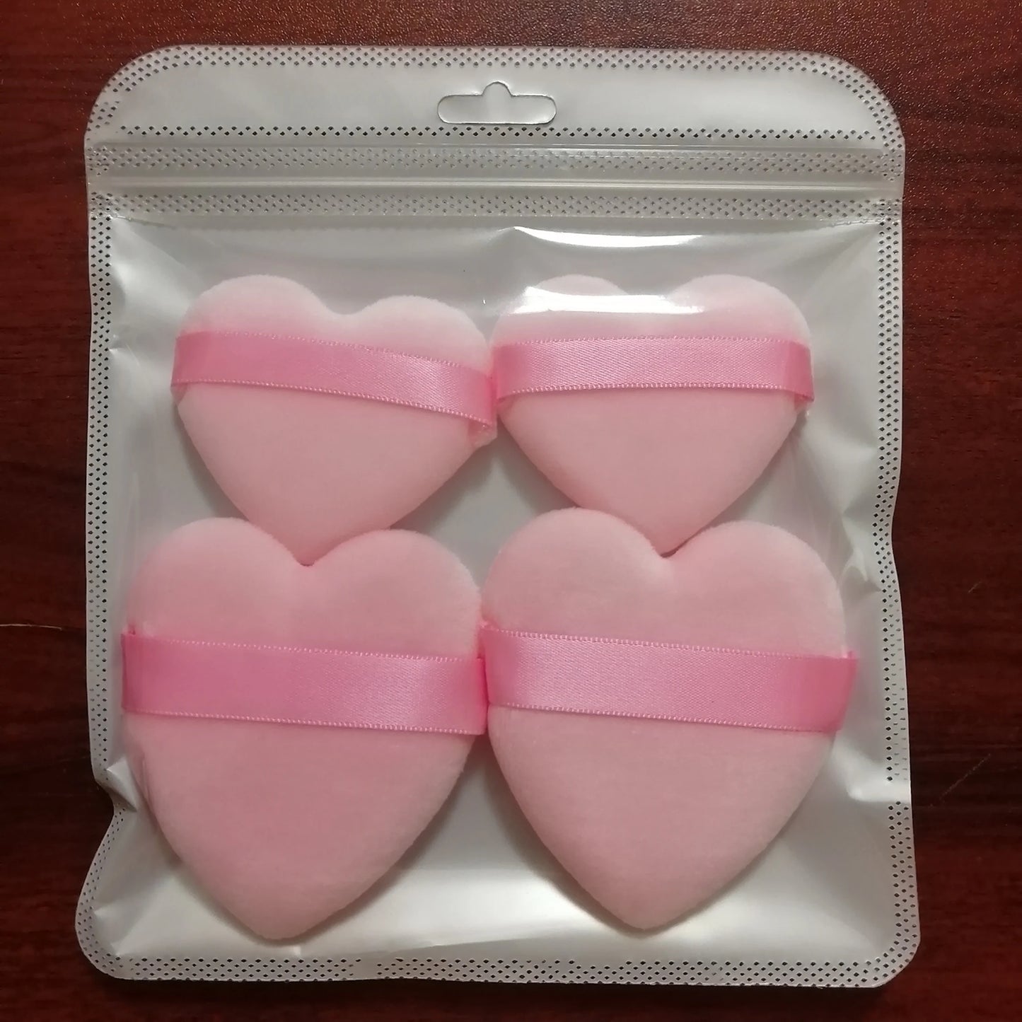 Zonyin New Arrival Small Big Pink Heart Shaped Soft Velvet Powder Puff for Make up