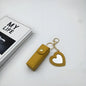 Zonyin High Quality Love Shape PU Leather Makeup Keychain Mirror Portable Heart Small Mirror and Lipstick Holder for Women Girls