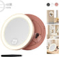 Zonyin Single Side 5X/10X Magnifying LED Light Round Cosmetic Mirror with 3 Suction Cups Personalized Wall Mounted Foldable